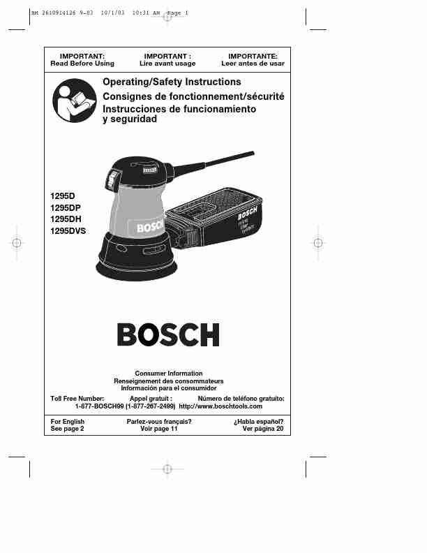 Bosch Power Tools Sander 1295DP-page_pdf